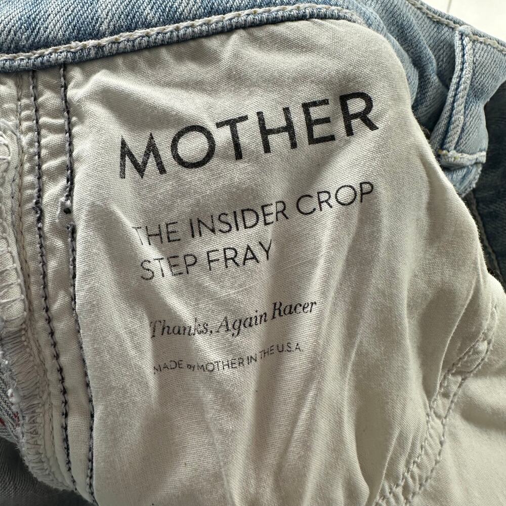 MOTHER Light Blue Jeans with Red Stripe - Picture 4 of 12